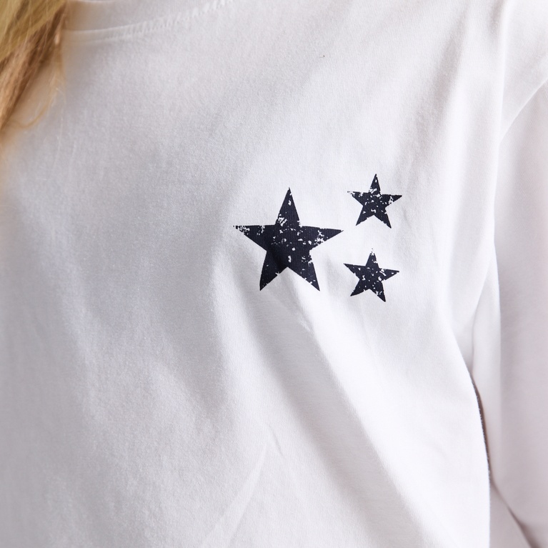Boxy printed tee "Sissela" White